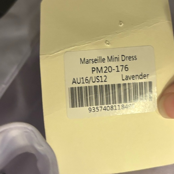 Peppermayo Lavender Satin Halter Mini Dress with Front Ring Detail - Picture 6 of 7